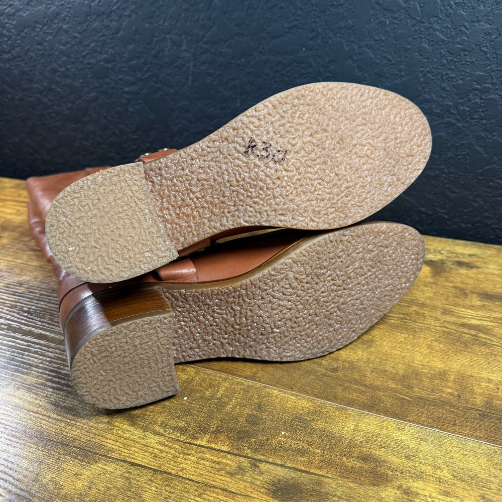 Frye Camryn Tall Harness FR42136 Cognac Leather Tall Boots Womens 10M - Picture 5 of 7